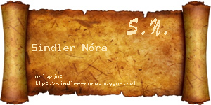 Sindler Nóra névjegykártya